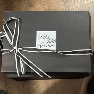 Saks Fifth Avenue Black Box with White Ribbon